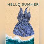 Maitai  short jumpsuit floral blue/white L lightweight Romper Photo 1