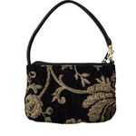 Women's black and gold zippered lined mini bag purse handbag accessories bags Photo 0