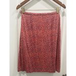 Diane Von Furstenberg  Pink Leopard Skirt 100% Silk Sz 4 Photo 3