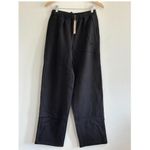 SKIMS Cotton Fleece Classic Straight Leg Pant in Onyx, Size X-Small Photo 4
