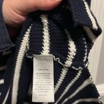 Saint Tropez West  Cotton Hoodie Navy & Cream Strips Size M. Heavy. Warm. Causal Photo 3