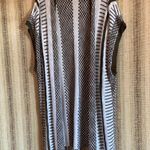 Ariat Full Body Length Cardigan Size XL Brown/White Short Sleeve Women Western Photo 0