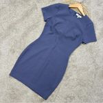 Likely Manhattan Mini Dress Bodycon Shortsleeve Crew Neck in Steel Blue Size 4 Photo 1