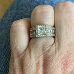 Cubic Zirconia Ring Size 7 Silver Photo 0