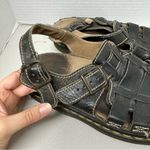 Dr. Martens Dr Marten Vintage Black Leather Fisherman Sandals Women’s 12 Chunky Lug Sole 90s Photo 4