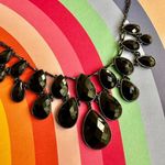 Joan Rivers black teardrop statement necklace Photo 2