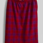 Pendleton Vintage  red plaid virgin wool pencil skirt old money size 10 preppy Photo 0