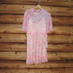 Mac Duggal 9148 Womens Pink Flounce Sleeve Floral Embellished Dress Photo 5