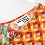 BUCKETLIST Lydia Mixed Print Balloon Sleeve Blouse L Orange Size L Photo 4