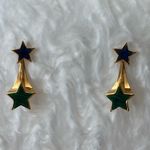 Zimmermann NWOT  Gold Star Earrings with Blue and Green Photo 7