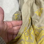 Anthropologie Tiny Yellow Embroidered Skirt Size P Photo 7