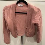Aritzia AVAILABLE babaton Canberra dusty coral pink button cardigan xxs Photo 0