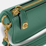 Coach Originals swinger 20 Leather Clutch Shoulder Bag ~NWT~ Bright Green C2643 Photo 5