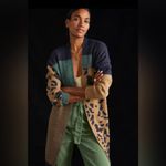 Anthropologie Pilcro Multicolor Animal Print Cardigan Blue Size undefined Photo 1