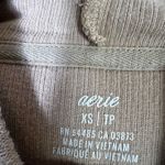 Aerie Ribbed Cropped Hoodie Jogger Set Womens XS Brown 100% Cotton Cozy Lounge Photo 7