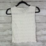 Madewell  Boatneck Smocked Tank Top White Size Medium Photo 4