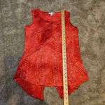 Westport 1962  Size Small S Red Sequin Tie Dye Blouse Sleeveless Boho Top Blouse Photo 5
