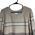 LuLaRoe  Tan Beige Stripe Long Sleeve Sweater Dress Knit Women's Size L Photo 1