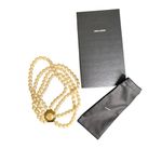 Yves Saint Laurent Vintage Four Strand Baroque Pearl Necklace w/Box & COA Gold Photo 11