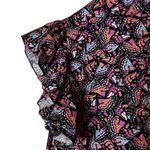 SYSS The Label Ruffle Sleeve Poplin Mini Dress Butterfly Print Boho Size Small Pink Photo 7