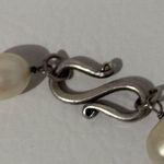 Fresh Water Pearl & Aqua Tear Drop Crystal Statement Necklace Glamorous Jewelry Silver Photo 12