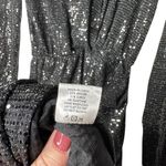 SLA THE LABEL Sz XS Women's Black Sequin Vneck Long Sleeve Ebony Midi Dress Photo 7