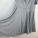 Torrid Skater Dress 1X Gray Off Shoulder Flowy A-Line Jersey Stretch Knit New Photo 4