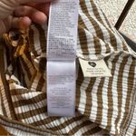 Madewell  ribbed pointelle square scoop long sleeve tee S white brown stripe Photo 4