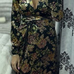 Topshop  Black Floral Long  Cardigan Photo 0