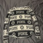 Victoria's Secret  Black and White Long Sleeve Pajama Top Photo 0