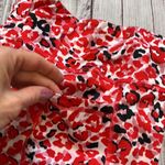 Bebe Red Pink Black and White Floral Capri. Size Medium. EUC Photo 7