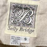 Rare find… NWT Sally Bridge Designs nautical apparel, linen jacket. Tan Photo 3