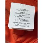 J.Crew  Red Linen Skirt Size 0 Womens Mini A-Line Button Accent‎ Career Photo 2