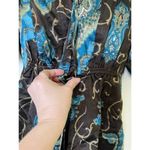 Allison Taylor 060101 Size small women blouse shirt top Brown Blue short‎ sleeve Photo 3