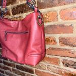 Women's Red Faux Leather Silver Photo 3