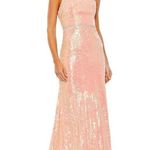 Mac Duggal 26980 Sequined Strapless Rhinestone Belt Gown Coral 2 $398 NEW Photo 0