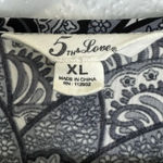 5th & Love Y2K  Baby Doll Midi Dress XL Paisley Black White V-Neck Fairy Grunge Photo 6