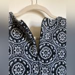 Cato π Sleeveless V-Neck Gray, White & Black Boho Circular Design Midi Dress #P Photo 4