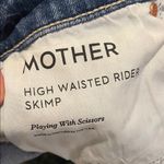 Women MOTHER Superior High Waisted Rider Skimp Jeans Wash Playing With Scissors Blue Size 28 Photo 10