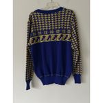 Vintage Rare Deadstock BSR Nordic Ski Pattern Wool Blend Size XL Retro Winter Blue Photo 1