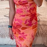 Rampage Pink And Orange Floral Midi Dress Photo 0