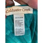 Coldwater Creek Striped Teal Green Blue Long Scarf Women 87.5x18.5 Photo 3