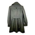 Guess  Womens Large Dark Gray Wool Blend Lined Collared Fitted Pea Coat Photo 4
