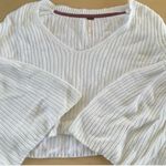 Free People  white knit bell sleeve v neck sweater Photo 2