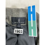 London Fog Womans Gray Button Up Lined Pea Coat Size 12 Photo 2