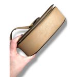 Coach  Beat Saddle Bag in Taupe Glovetanned Leather Two Crossbody Straps EUC Photo 6