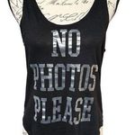 Project Karma | | Black Sleeveless Relaxed Fit No Photos Please Tank - S Photo 0