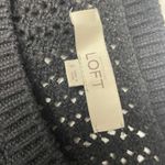 Loft  Womens Size Small Black Open Loose Knit Sweater Cotton Blend Minimalist Photo 1