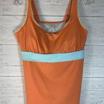 Lands' End Womens Square Neck Underwire Tankini Sunburst Orange $60 Size 16 Photo 0