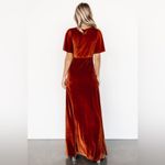 Baltic Born Meghan Terracota Velvet Wrap Maxi Dress Photo 2